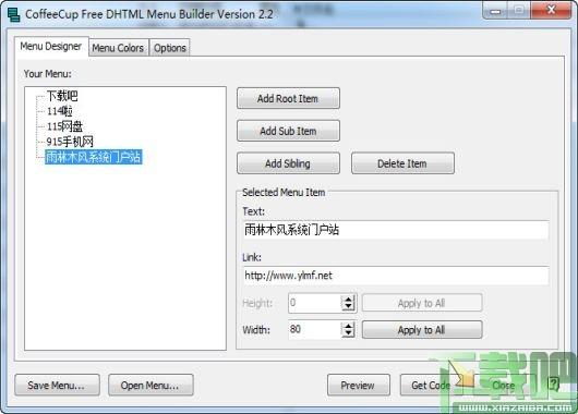 CoffeeCup Free DHTML Menu Builder