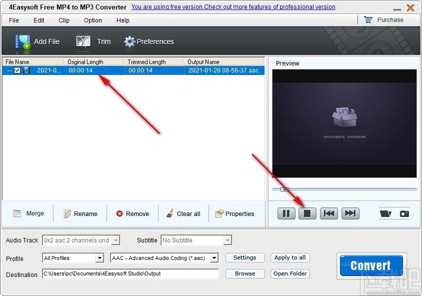 4Easysoft Free MP4 to MP3 Converter下载,音视频转换器,视频转换