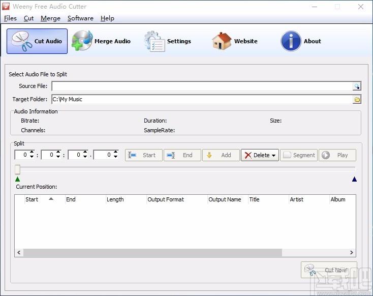 Weeny Free Audio Cutter,音频剪切器,音频剪切