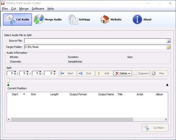 Weeny Free Audio Cutter,音频剪切器,音频剪切