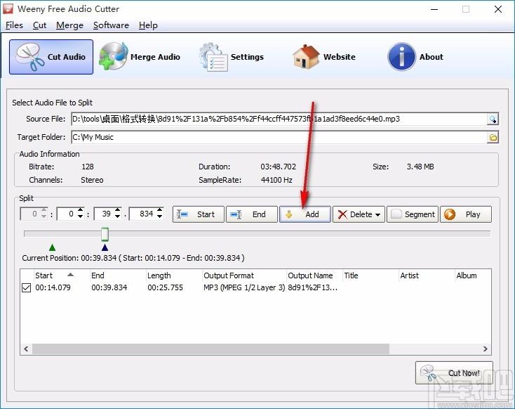 Weeny Free Audio Cutter,音频剪切器,音频剪切