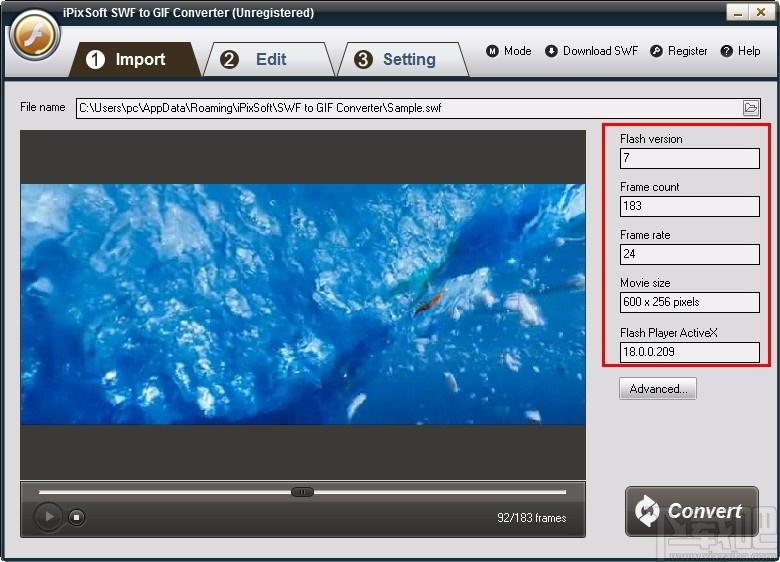iPixSoft SWF to GIF Converter下载,SWF转GIF软件